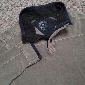 Carbon2Cobalt Brown Mens M Quarter Button Up L/S Heavy Casual Cotton Shirt